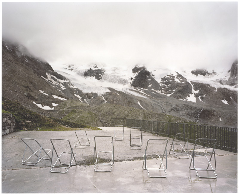 Le Temps suspendu. Collections photographiques. : Jürgen Nefzger, Panta Rhei, Le glacier du Sulden, 2008 104 x 124 cm © Jürgen Nefzger